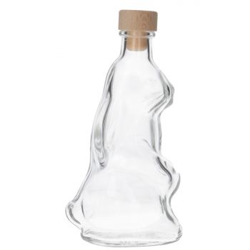 200 ml glazen fles in de vorm van een konijn, inclusief dop