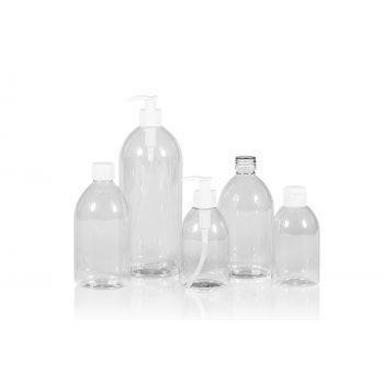 Soap bottles PET Transparent